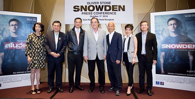 งานเปิดตัวหนัง งาน Snowden By Oliver Stone Press Conference
