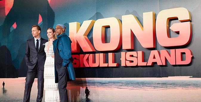 งานเปิดตัวหนัง เปิดตัว Kong: Skull Island ที่ลอนดอน ประเทศอังกฤษ นักแสดงร่วมงานคับคั่ง