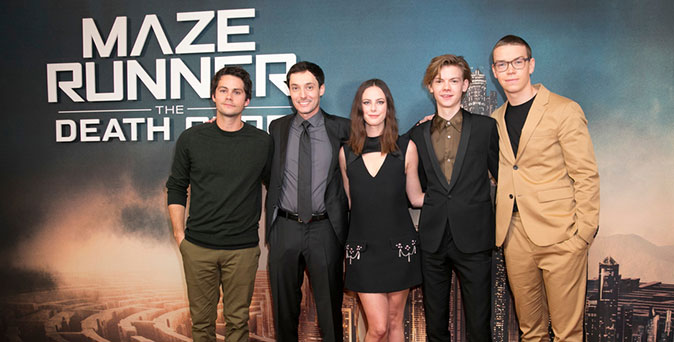 งานเปิดตัวหนัง ผู้กำกับ เวส บอล นำทีมนักแสดง Maze Runner: The Death Cure ร่วมงาน London Fan Screening