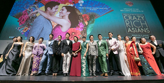 งานเปิดตัวหนัง หรูเลิศ! คึกคัก! จัดเต็ม! ทัพนักแสดงจาก Crazy Rich Asians ร่วมงาน Singapore Red Carpet Screening