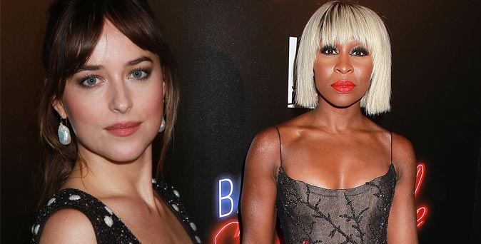 งานเปิดตัวหนัง ซินเธีย เอริโว่ แทคทีม ดาโกต้า จอห์นสัน ร่วมงานฉายรอบพิเศษ Bad Times at the El Royale ที่นิวยอร์ก